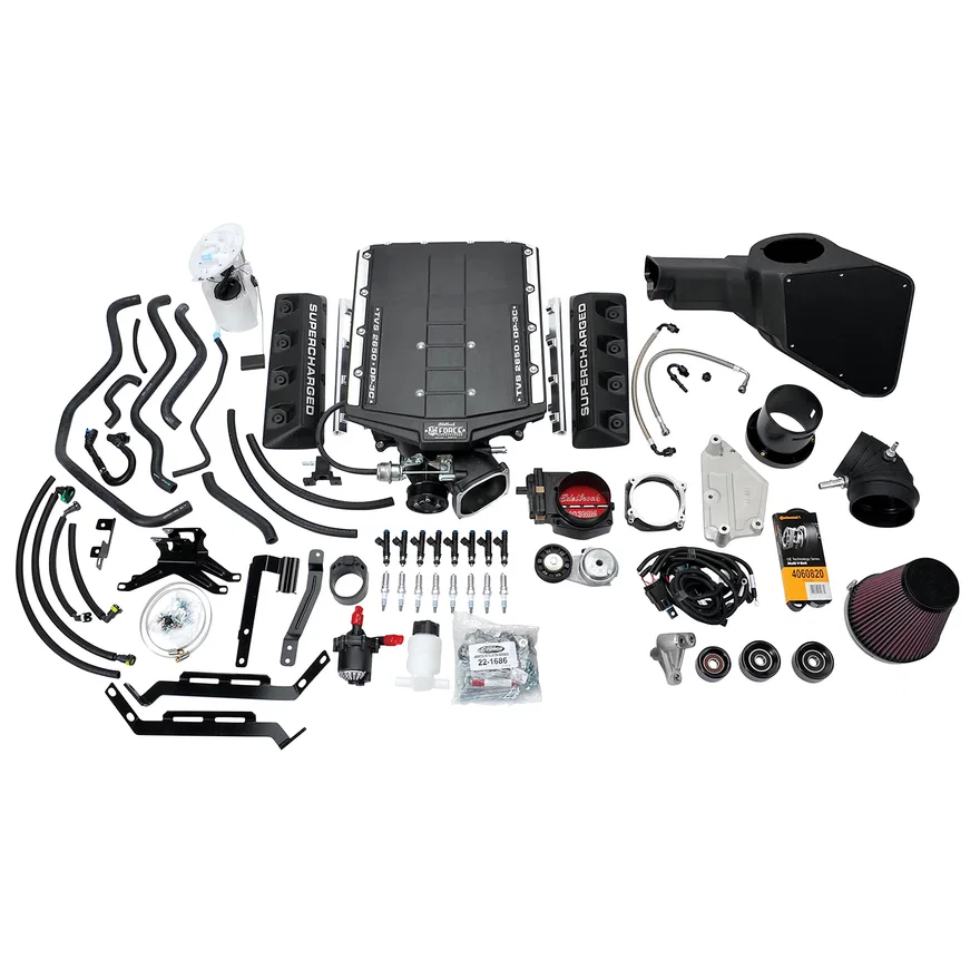 Edelbrock 158390, Supercharger Kit #148390 for 2015-17 Mustang Modular Nose 5.0L Stage 2, No Tuner
