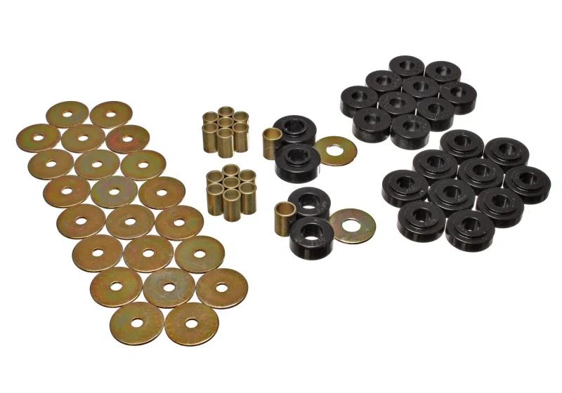 Energy Suspension 3.4128G, GM Body Mount Set - Black for Chevrolet