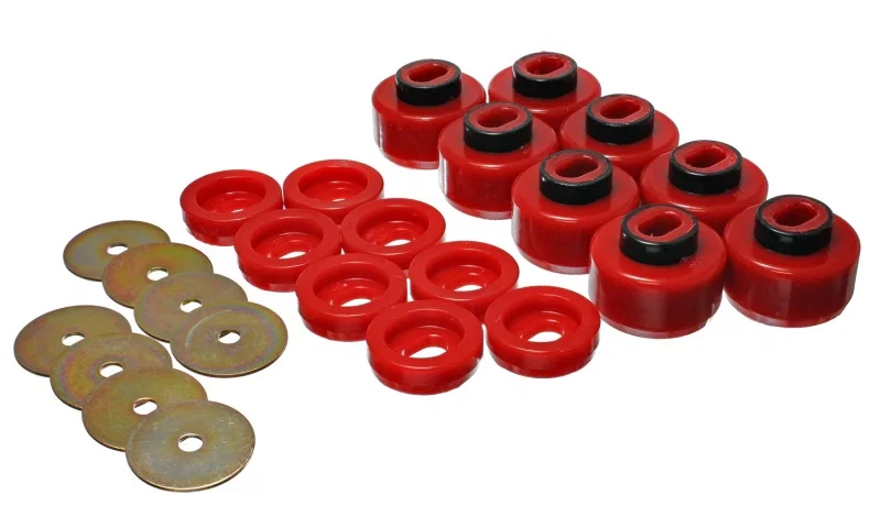 Energy Suspension 3.4150R, 99-06 Silverado C1500/K1500 / 01-06 Silverado C2500/K2500 Red Body(cab) Mount Set