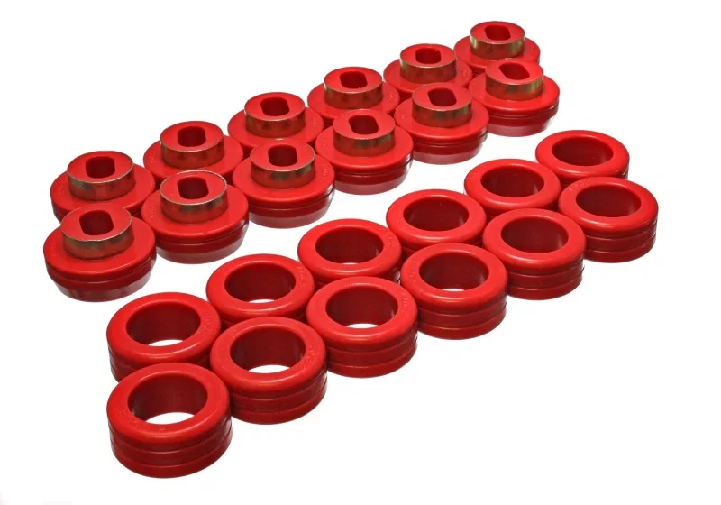 Energy Suspension 3.4132R, GM Body Mount Set - Red
