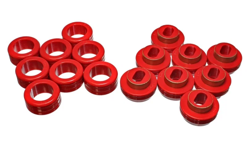 Energy Suspension 3.4121R, Crew Cab 2&4Wd Body Mounts - Red