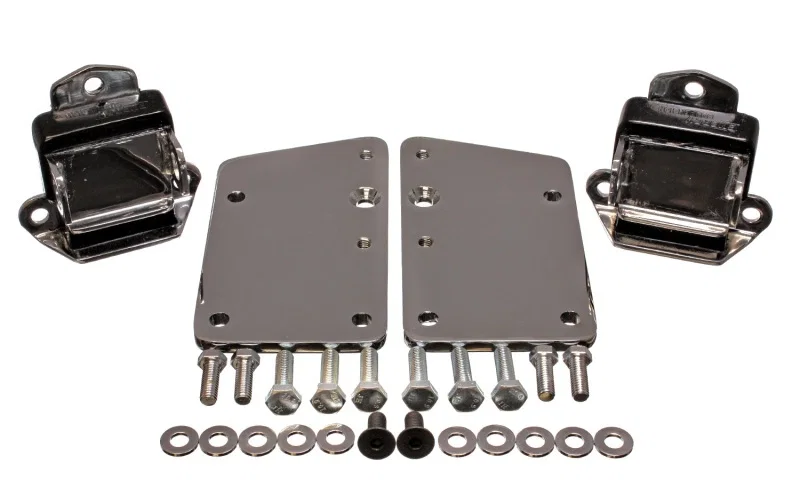 Energy Suspension 3.1147G, LS Series Black Motor Conversion Set - Chrome Plated for Chevrolet