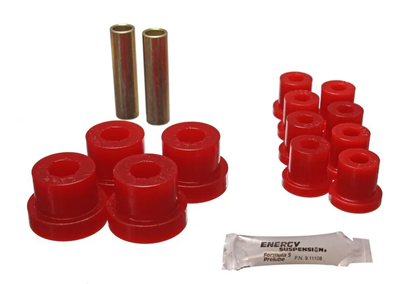 Energy Suspension 2.2115R, Jeep Spring Bushing Set - Red