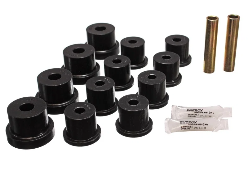 Energy Suspension 3.2122G, Nova Mono Leaf Spring Bushings - Black for Chevrolet and GMC