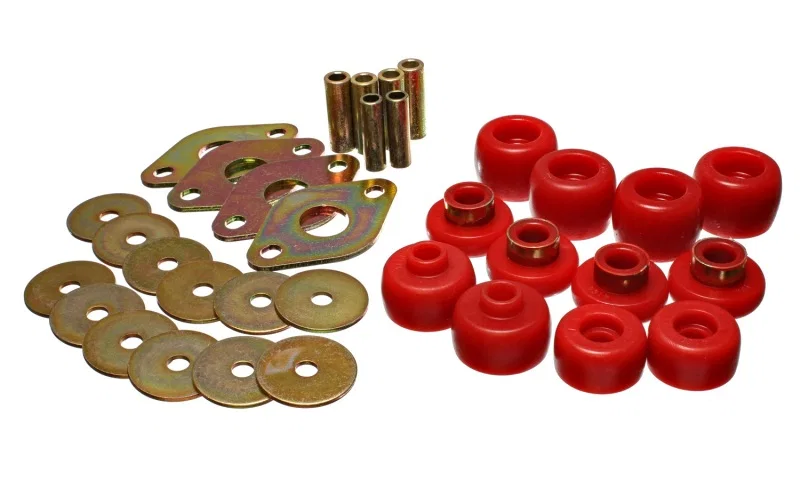 Energy Suspension 8.4105R, 93-98 Toyota T100 Red Body Cab Mount Set