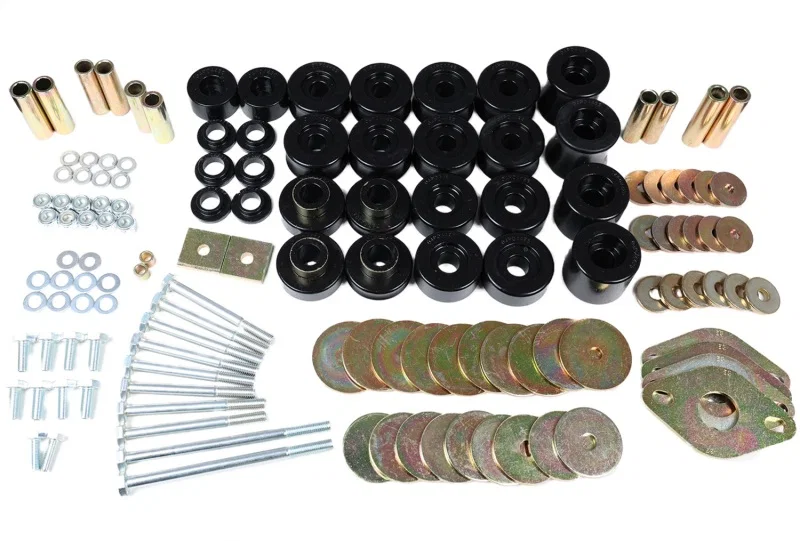 Energy Suspension 8.4113G, 91-97 Toyota Land Cruiser FJ80 Body Mount Set w/ Hardware - Black