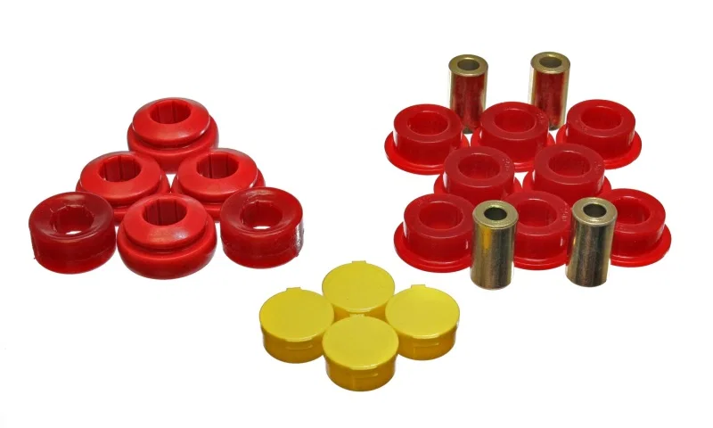 Energy Suspension 16.3118R, 01-05 Honda Civic/CRX / 02-05 Civic Si Red Rear Control Arm Bushing Set