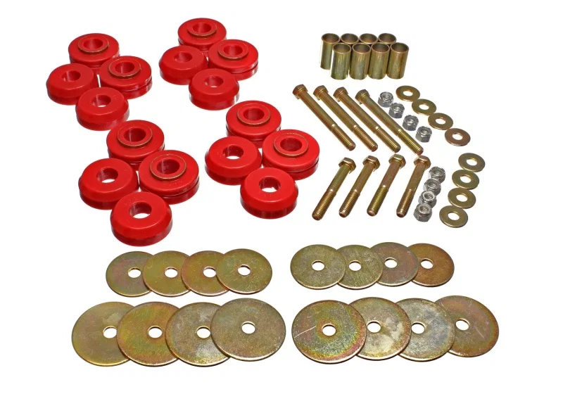 Energy Suspension 4.4110R, Bronco Body Mount W/Hardware - Red