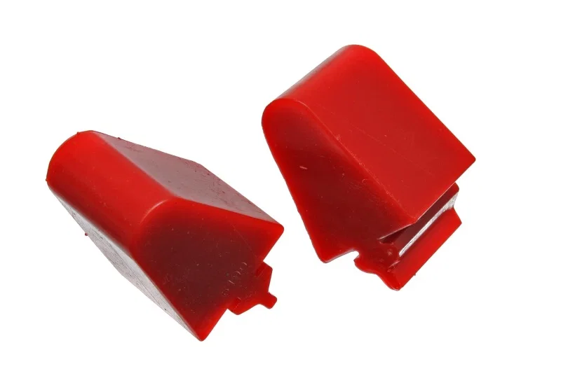 Energy Suspension 9.9165R, GM Style Pull Thru Red Bump Stop Set