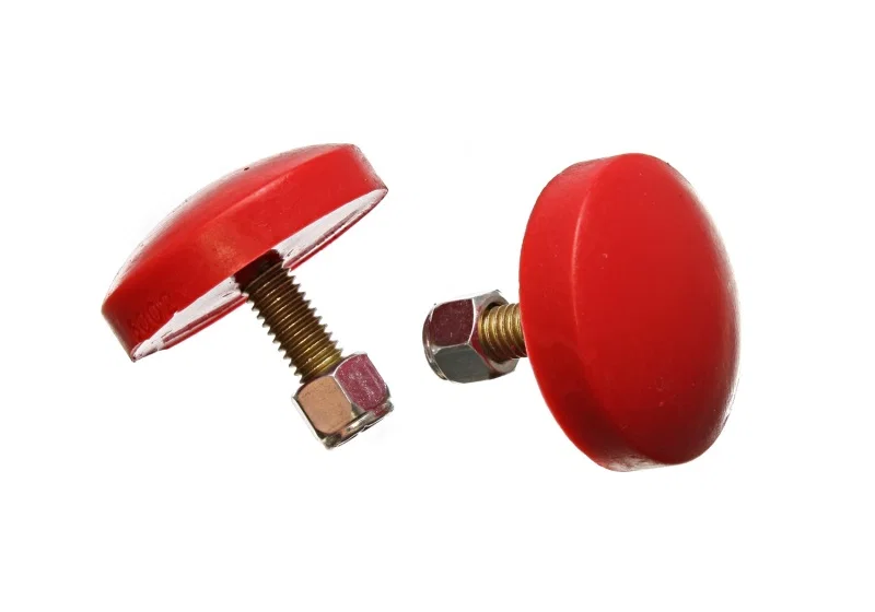 Energy Suspension 9.9102R, Low Profile Red Bump Stop Set 11/16 inch Tall / 2 inch dia. (2 per set)