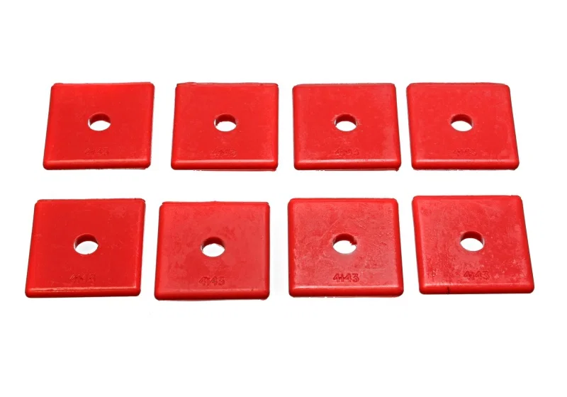Energy Suspension 9.9533R, Pad - Med - 2in SQ x 7/16in ID x 1/4in H - Red