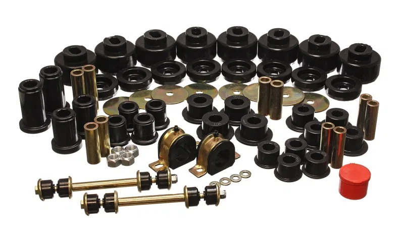 Energy Suspension 3.18128G, 01-06 Chevy Silverado 4WD Black Hyper-flex Master Bushing Set