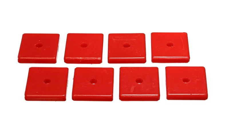 Energy Suspension 9.9534R, Square Pad Set 2-1/16in Length x 2-1/16in Width x 3/8in Hole ID x 3/8in H-Black