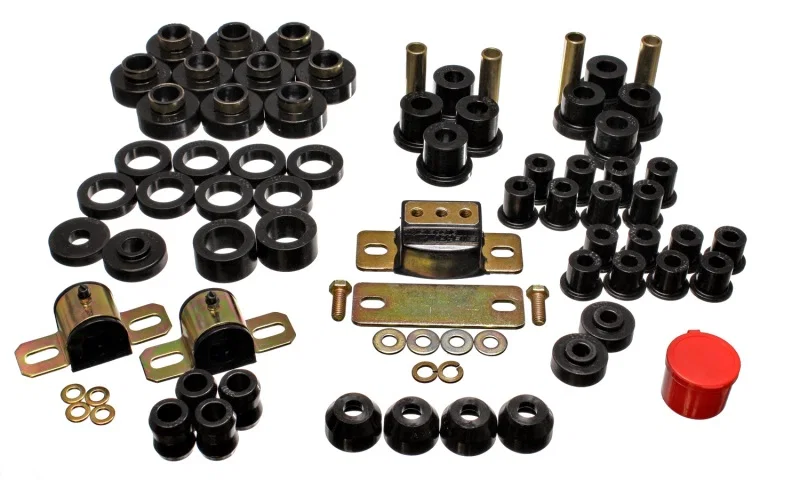 Energy Suspension 2.18102G, 80-86 Jeep CJ7 Black Hyper-Flex Master Bushing Set
