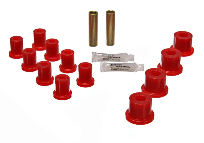 Energy Suspension 2.2116R, Jeep Spring Bushing Set - Red