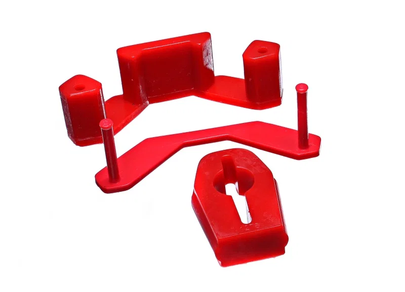 Energy Suspension 4.1140R, Manual Trans Mount And Shifter Bushing Set - Red for Ford Mustang