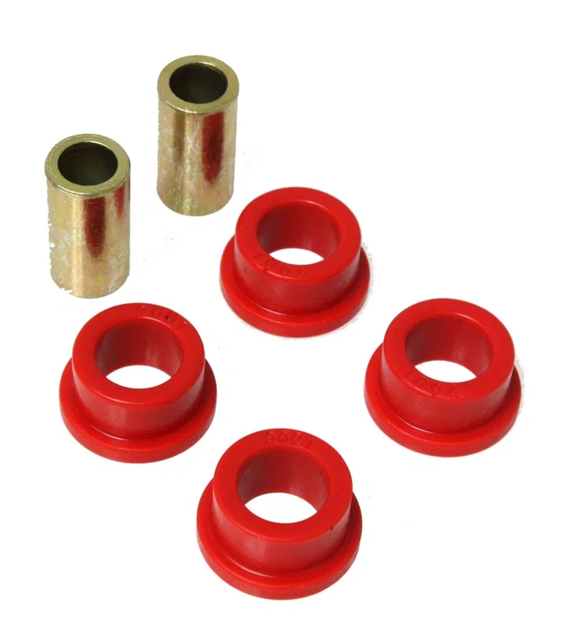 Energy Suspension 9.9107R, Universal Link Flange Type Bushings Red 1.265 OD / .75 ID / 1/2in Bolt Diameter