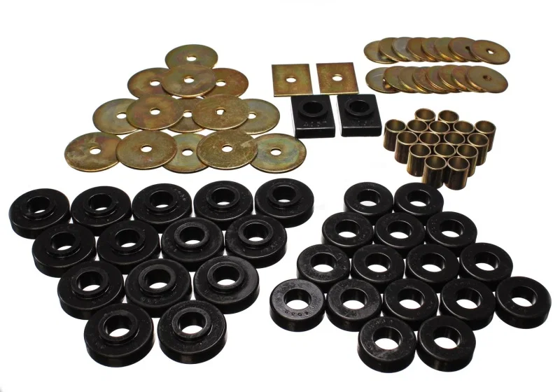 Energy Suspension 3.4120G, GM Body Mount Set - Black for Chevrolet Bel Air