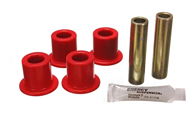 Energy Suspension 2.2120R, Jeep Frame Shackle Bushing Set - Red