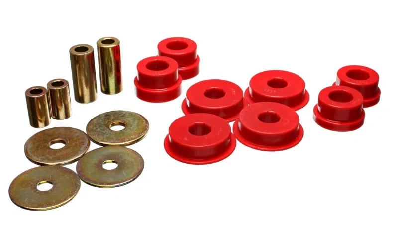 Energy Suspension 5.1108R, 03-05 Mitsubishi Lancer EVO 8 Red Rear Differential / Mustache Bar Bushing Set