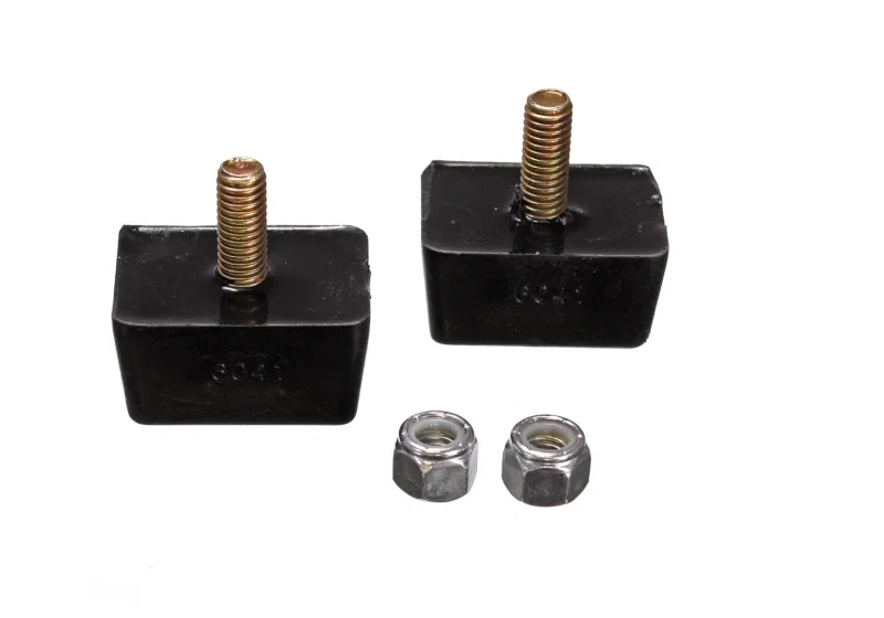 Energy Suspension 9.9118G, Univ Blk 7/8in H x 1-7/8in L x 1-3/8in W Low Profile Rectangular Bump Stops (2 ea)