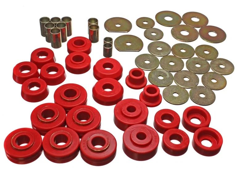 Energy Suspension 3.4138R, 65-70 Impala/Caprice Red Body Mount Set