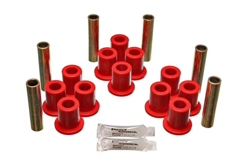 Energy Suspension 4.2118R, Ford 4 Wd Front Spring Bushing Set - Red