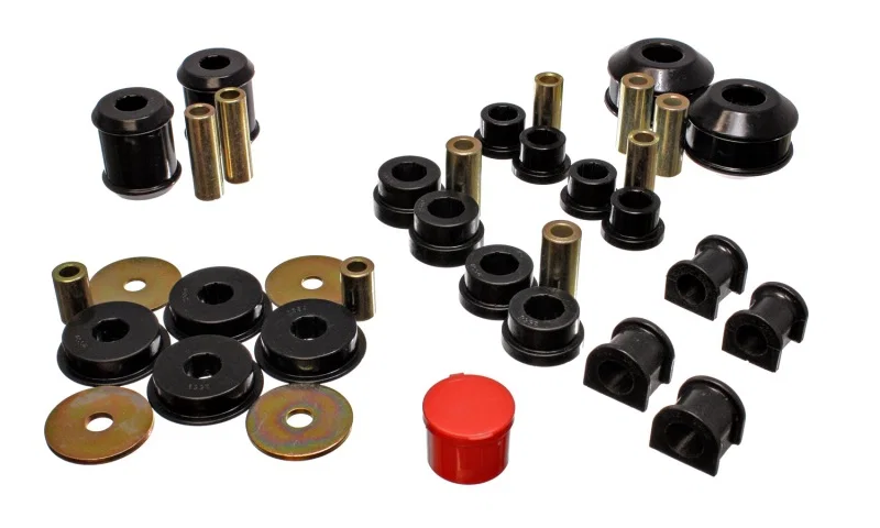 Energy Suspension 5.18115G, 03-05 Mitsubishi Lancer EVO 8 Black Hyper-flex Master Bushing Set