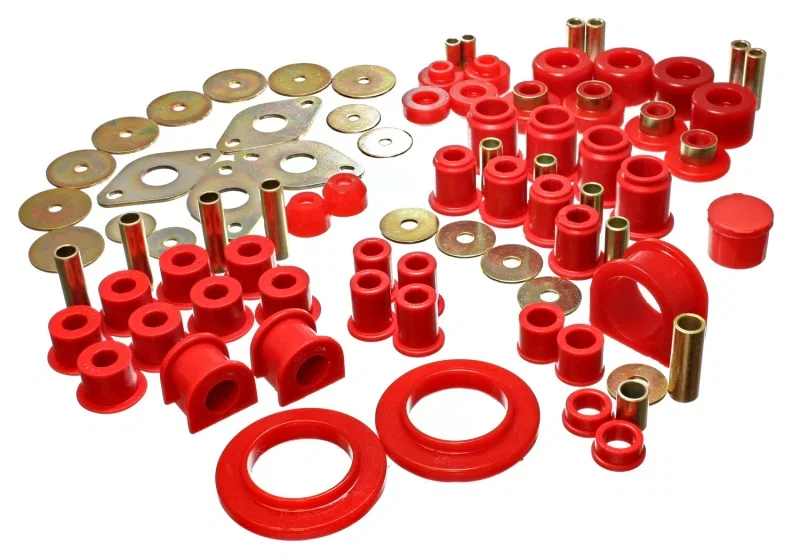 Energy Suspension 8.18107R, 01-04 Toyota Tacoma Red Hyper-Flex Master Bushing Set