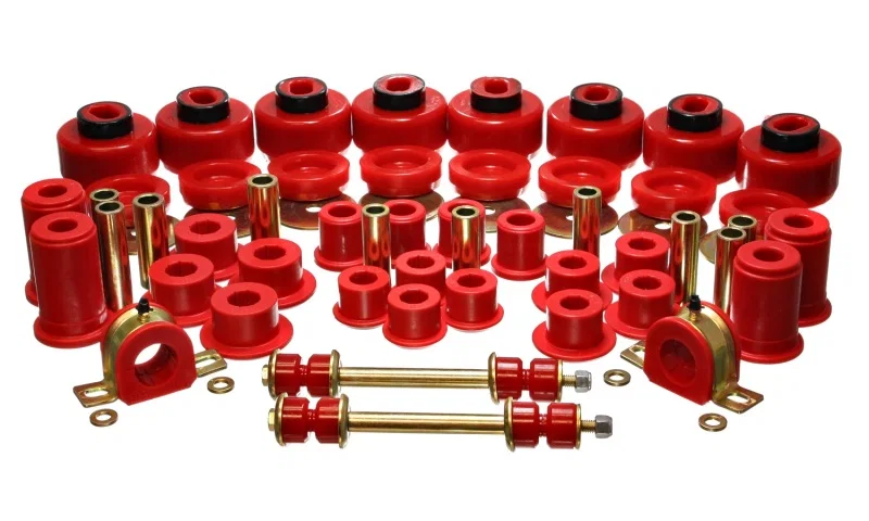 Energy Suspension 3.18129R, 99-06 Chevy C1500 New Body Style Silverado 2WD Red Hyper-flex Master Bushing Set