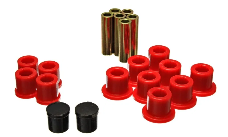 Energy Suspension 5.2119R, Rear Spring Bushing Set - Red for Dodge