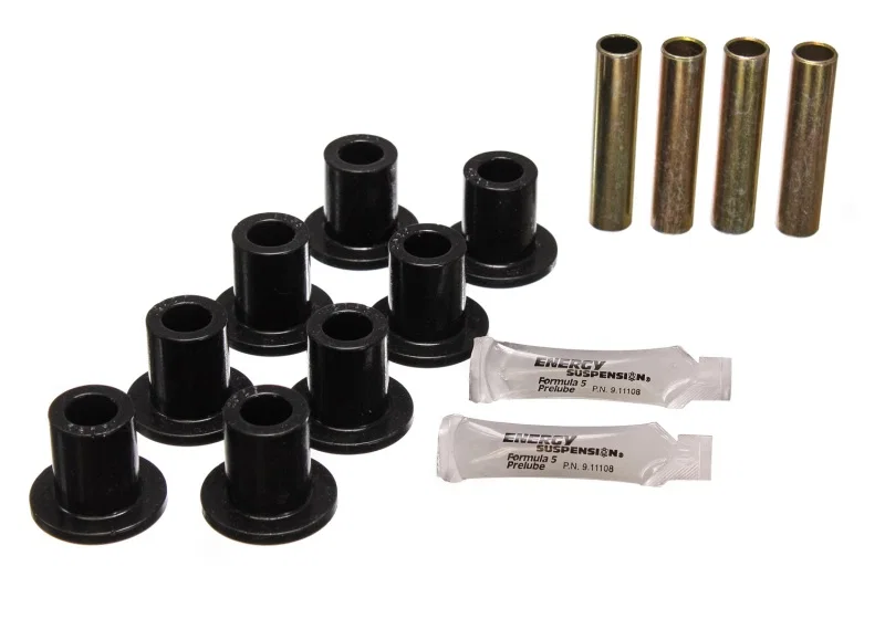 Energy Suspension 5.2102G, Front Leaf Spring Bushing Set - Black for Dodge
