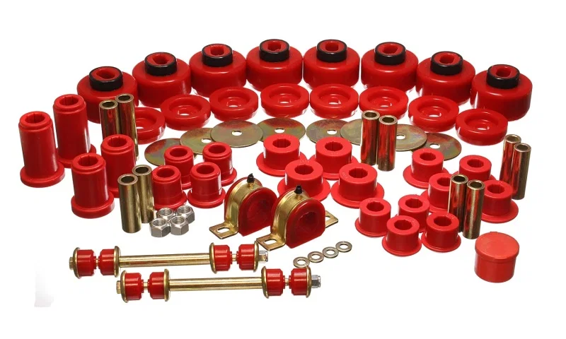 Energy Suspension 3.18128R, 01-06 Chevy Silverado 4WD Red Hyper-flex Master Bushing Set