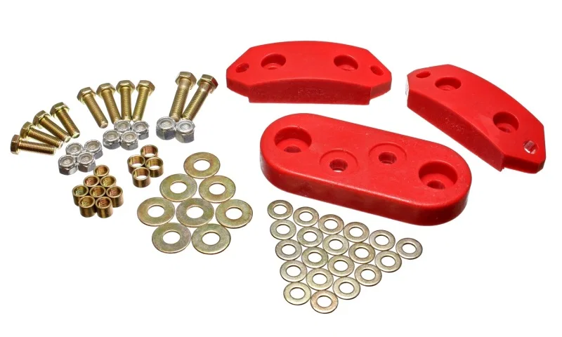 Energy Suspension 15.1101R, 61-73 VW Beetle/70-73 Super Beetle Red Motor and Trans Mount Bushings (Inc H/W)
