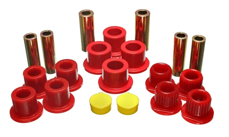 Energy Suspension 4.2149R, Rear Leaf Spring Bushing Set - Red for Ford Excursion