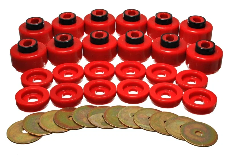Energy Suspension 3.4156R, Body Mount Set - Red