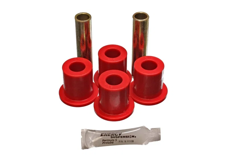 Energy Suspension 4.2128R, Rear Spring Frame Shackle Kit - Red for Ford