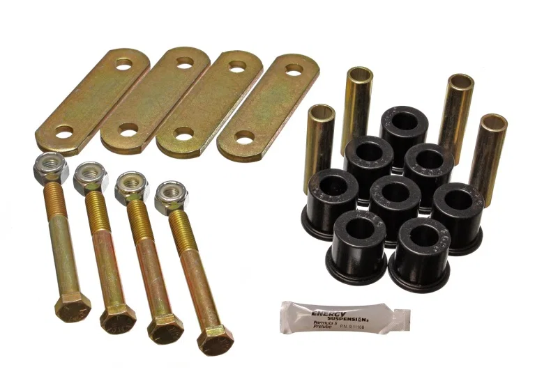 Energy Suspension 4.2136G, Ford Heavy Duty Shackle Set - Black