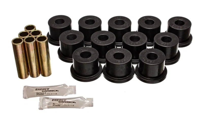 Energy Suspension 3.2120G, GM Rear Spring & Shackle - Black for Chevrolet