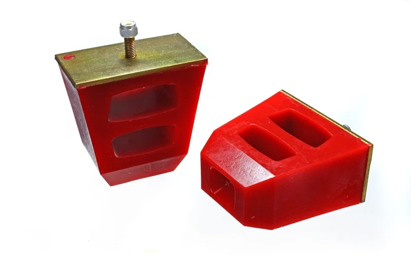 Energy Suspension 9.9104R, Universal 4.5in Tall x 4.5in Long x 2.5in Wide Red Bump Stops (2 per set)