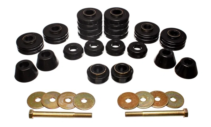 Energy Suspension 3.4140G, Black Body Cab Mount Set for 73-80 GM C/K-10/20/30 C/K1500/2500/3500