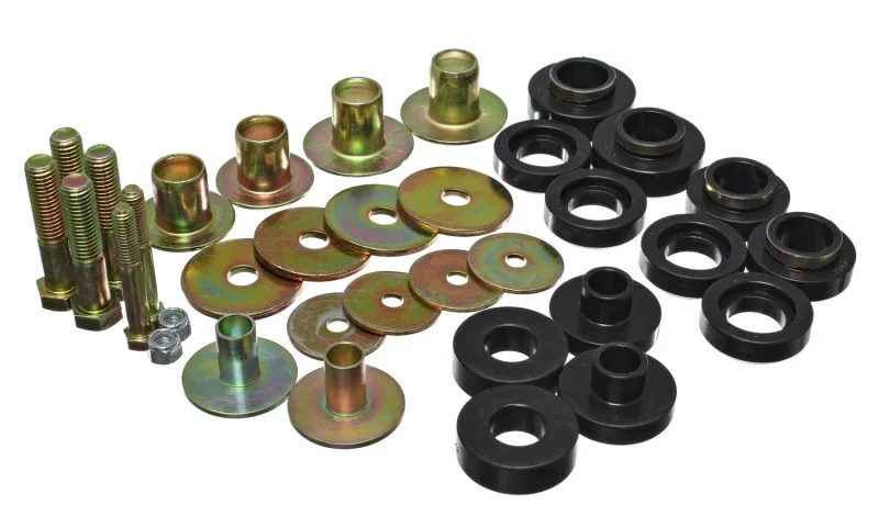Energy Suspension 3.4157G, Subframe Bushing Set - Black for Pontiac Firebird