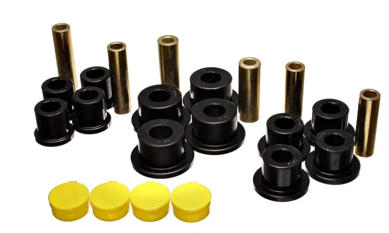 Energy Suspension 5.2115G, 02-05 Dodge Ram 1500 2WD Black Rear Leaf Spring Bushing Set