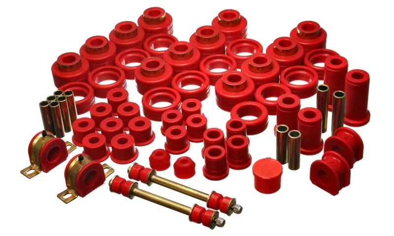 Energy Suspension 3.18127R, 92-97 Chevy Suburban 4WD Red Hyper-flex Master Bushing Set