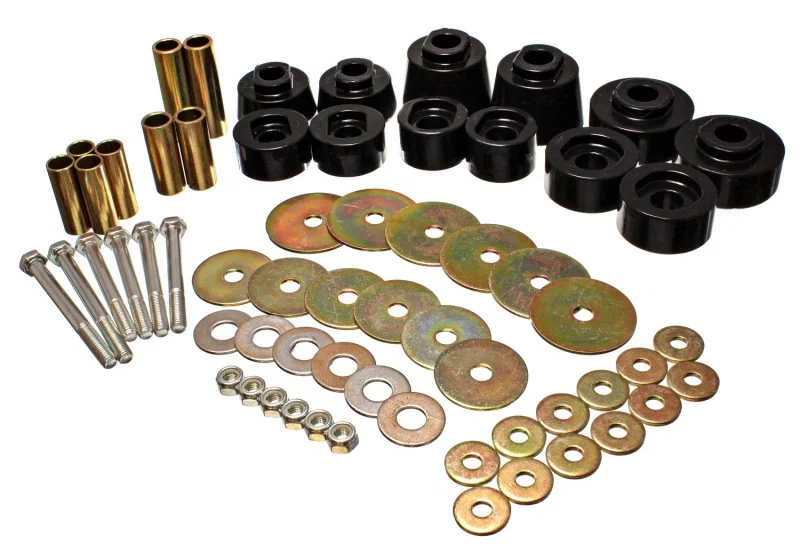 Energy Suspension 4.4117G, Body Mount Set - Std. & Extra Cab - Black