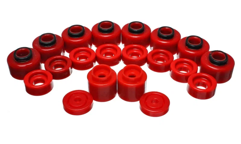 Energy Suspension 4.4111R, Body Mount Set - Red