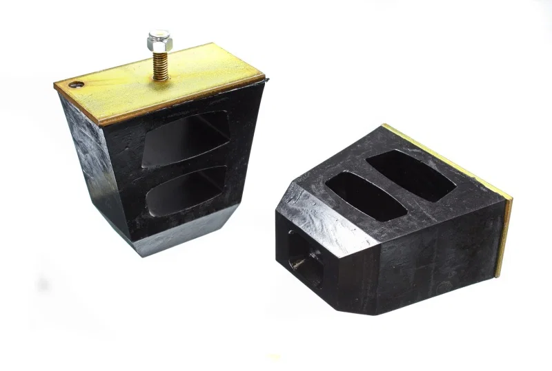 Energy Suspension 9.9104G, Universal 4.5in Tall x 4.5in Long x 2.5in Wide Black Bump Stops (2 per set)