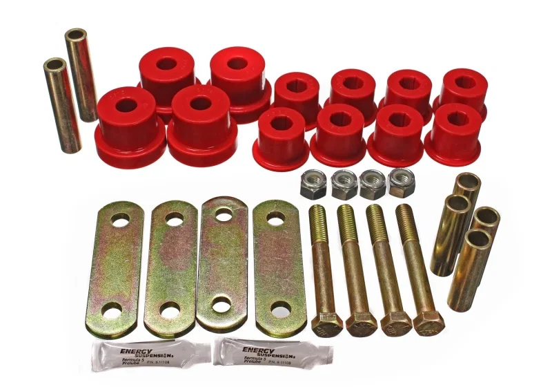 Energy Suspension 3.2136R, GM Heavy Duty Shackle Set - Red for Chevrolet Camaro