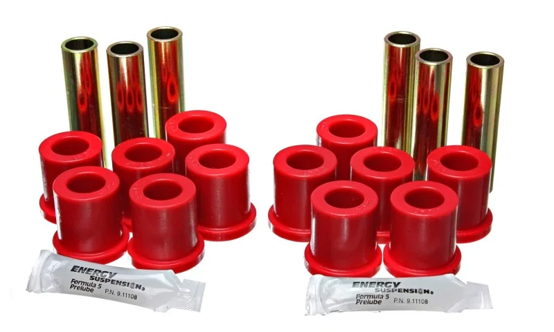 Energy Suspension 4.2116R, Ford 2Wd Rear Spring Bushing Set - Red