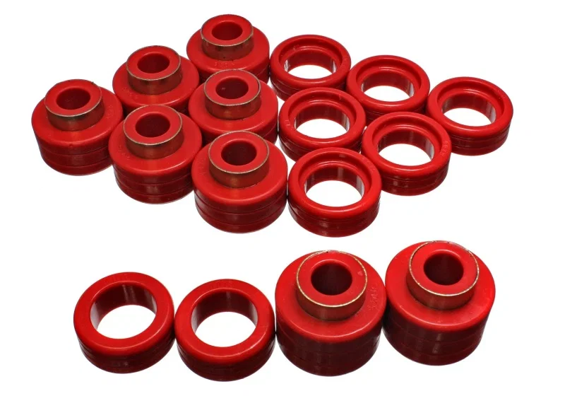 Energy Suspension 3.4122R, Chevy Xtra Cab 2&4Wd Body Mts - Red